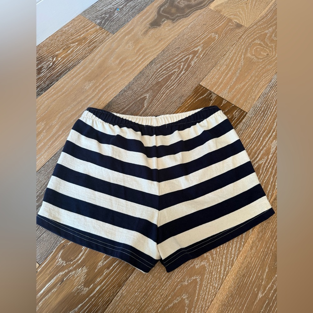 Perfectwhitetee Liz Tennessee Short in Natural & Navy Stripe NWT - Picture 11 of 12